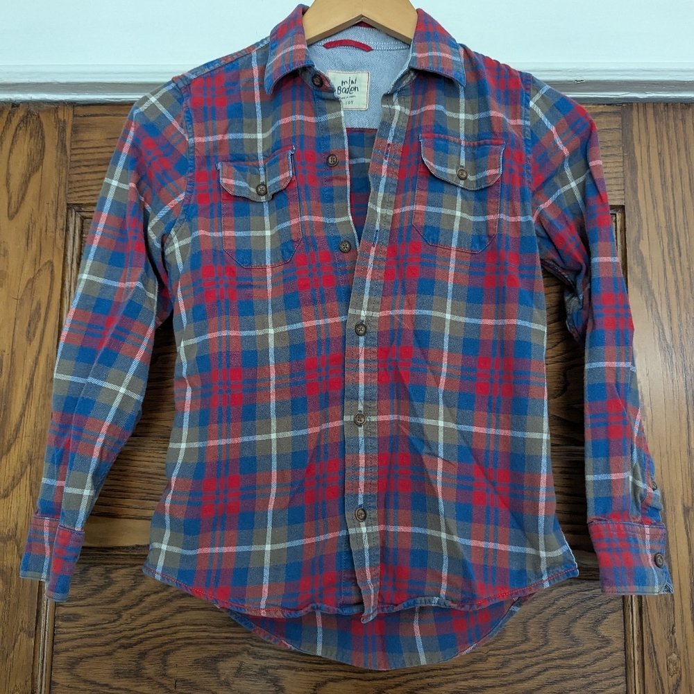 Boys Flannel Shirt, 9-10 Years, Mini Boden